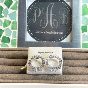 New Pandora Glacial Beaty Drop Earrings With Clear Cubic Zirconium